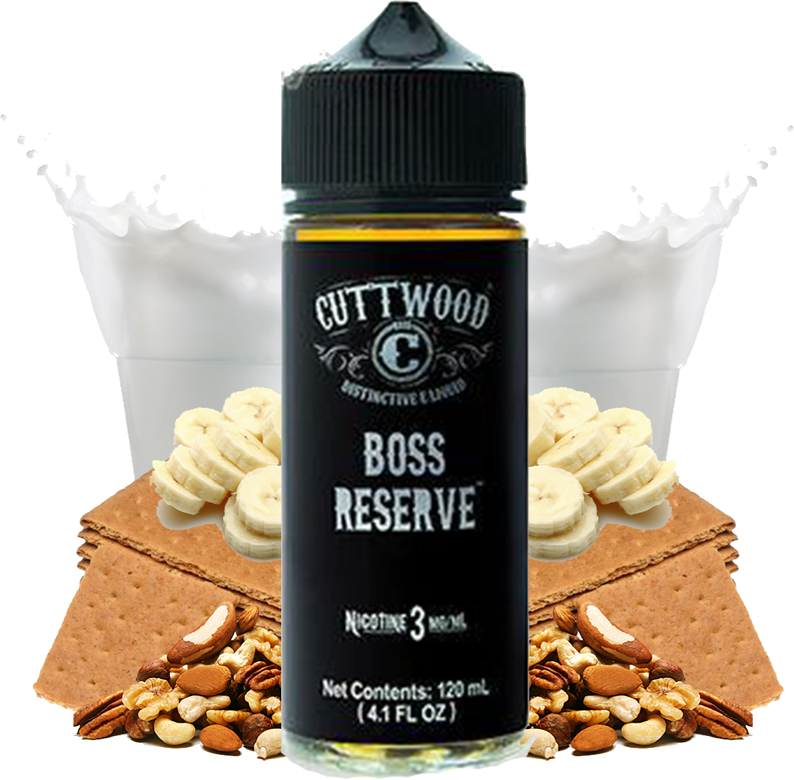 Flavor_graham Cracker Nuts Banana Milk Cuttwood Boss Reserve 120ml Vape  Juice | Ireland